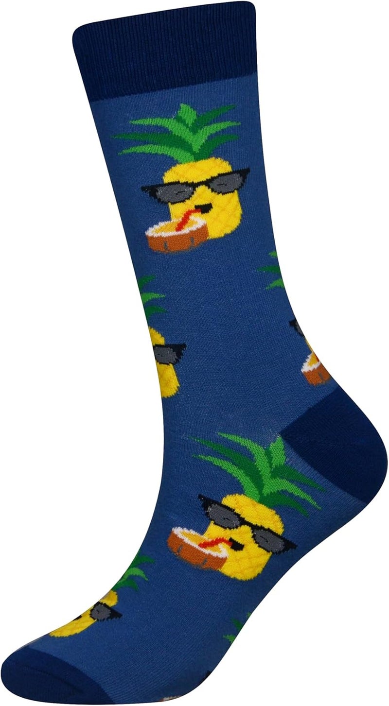 Cansok Men's 2/4 Packs Fun Crazy Novelty Dress Crew Socks - Image 4